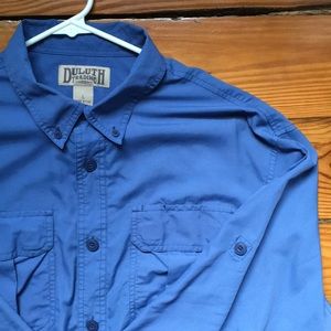 Duluth Trading 100% Nylon Button Down Shirt